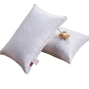 China murah grosir bantal 1200g pipa ganda 100% katun seprai bantal hotel putih bawah bantal