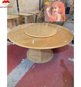 Mesa de centro de mármol de ónix naranja moderna de diseño de lujo mesa de comedor de mármol de ónix de miel personalizada de oro - Product Image 5