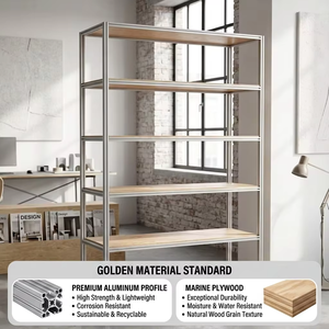 Giá để hàng thời trang chuyên nghiệp cho cửa hàng bán lẻ, kệ trưng bày mô đun bằng nhôm, tủ trưng bày, tủ phụ thiết kế. - Product Image 4