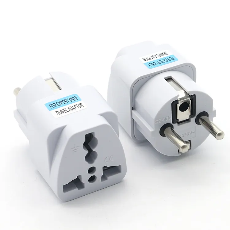 Buena calidad 10A 250V Cobre puro Adaptador estándar alemán Cargador de viaje de la UE Cargador de viaje directo de fábrica