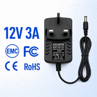 Adaptateurs secteur AC/DC muraux durables 12V 3A 36W multi-connecteurs avec étiquette personnalisable pour l'électronique domestique et les unités de bureau (vente en gros)