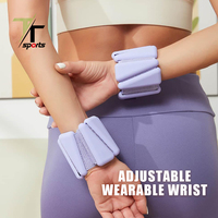 TTSPORTS Accessoires de fitness et musculation : Poids de cheville en silicone, Bracelets lestés en fer pour yoga et Pilates