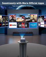 Projecteur vidéo intelligent LED Android 720P Full HD sans fil 2026 pour intérieur/extérieur avec mise au point électronique et chipset Android 11 H713