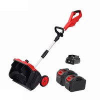 Pelle à neige sans fil 21V, machine à déneiger électrique alimentée par batterie au lithium avec poignée télescopique réglable portable