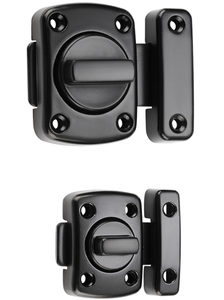 Loquet de porte moderne noir mat en acier inoxydable 304 renforcé avec fonction d'arrêt de porte, installation facile pour <span class=keywords><strong>portail</strong></span> et fenêtre - Product Image 3