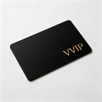 Carte VIP personnalisée en PVC noir avec estampage à chaud doré et vernis UV pour hôtels et entreprises