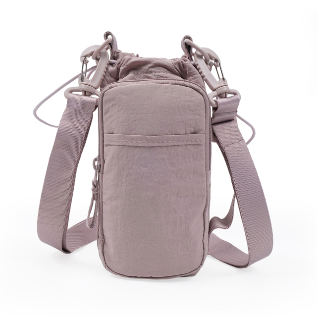 Adjustable Gym Crossbody Phone Bag Leisure Water Cup Holder Drawstring Water Bottle with Phone Holder