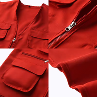 Veste de journaliste en gros Gilet d'activité bénévole de travail sans manches de supermarché Gilet multi-poches OEM personnalisé