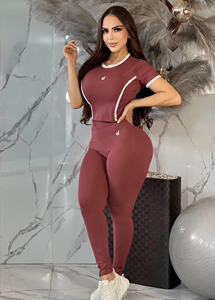 Setelan Olahraga Wanita Dua Potong, Vest & Celana, Model Terbaru Musim Panas, Pakaian Yoga & Lari, Bahan Bernapas, Set Pinggang, Set Yoga - Product Image 6