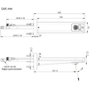 Nuovo Design a parete in lega di zinco Touchfree <span class=keywords><strong>sensore</strong></span> di <span class=keywords><strong>rubinetti</strong></span> per acqua <span class=keywords><strong>con</strong></span> <span class=keywords><strong>sensore</strong></span> di durata superiore a 500,000 cerchi - Product Image 4