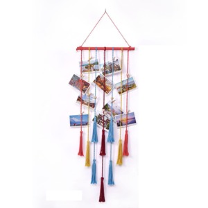 Personnalisé nordique Ins Photo Clip tenture murale tissé à la main décoratif stockage tapisserie métal mural accessoire Art déco - Product Image 3