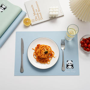 Manteles individuales de silicona Happy Baby, diseño de estrella azul, corazón verde, cuadrado, de calidad alimentaria, sin olor, para niños - Product Image 3