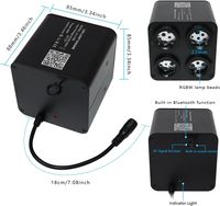 Kit d'éclairage à fibres optiques RGBW à 4 ports, effet étoile filante, contrôle par application, pour plafond étoilé de voiture