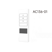 Kit d'accessoires pour rideaux à moteur tubulaire électrique intelligent à commande numérique monocanal A-OK AC136 avec batterie au lithium