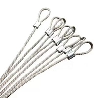 Câble en acier inoxydable 1/8x36 pouces, lanière de sécurité pré-crimpée avec boucle et œillet, accessoires de quincaillerie pour yachts et bateaux