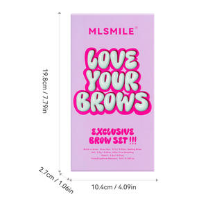 9pcs Kit de forme de style de sourcils imperméable réutilisable avec <span class=keywords><strong>crayon</strong></span> à sourcils et pommade et brosse 5 pochoirs Kit de sourcils avec pochoirs - Product Image 5