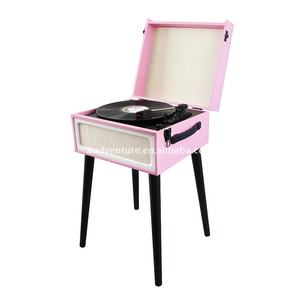 <span class=keywords><strong>Platine</strong></span> <span class=keywords><strong>vinyle</strong></span> debout <span class=keywords><strong>rose</strong></span> tourne-disque rétro, à la mode et simple accepte la personnalisation - Product Image 6