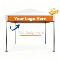 Tente d'événement extérieure Oxford imperméable UV50+ avec impression par sublimation couleur, kit combiné pour stand publicitaire et exposition