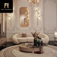 Canapé d'angle de style moderne haut de gamme, ensemble de meubles pour salon de villa