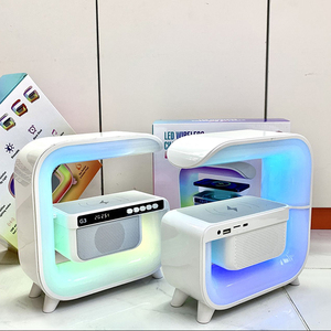 New Arrival Dimmable Bảng Đèn Mặt Trời Mọc kỹ thuật số RGB ánh sáng đồng hồ báo thức với sạc không dây - Product Image 3