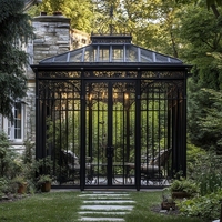 Serre en fer forgé avec vitrage isolant de style victorien pour les événements de mariage en plein air et le jardin
