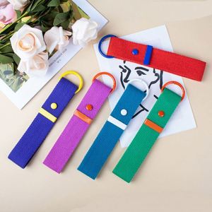 Custom Pure Color Carabiner Keychain Metal Spring Button Backpack Luggage Streamer - Product Image 5