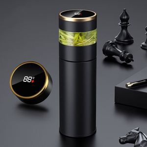 Custom Logo Tea Separation Smart Water Bottle Stainless Steel Thermos Tumbler Digital Vacuum Flasks with LED <b>Temperature</b> Display - Product Image 2