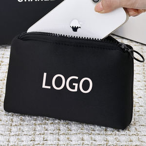 กระเป๋าเครื่องสำอางผ้านีโอพรีนขนาดเล็กมีซิปกระเป๋าเครื่องสำอางทำจากนีโอพรีนสำหรับเดินทางแว่นตาสีดำโลโก้ออกแบบได้ตามต้องการ - Product Image 6