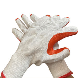Guantes laminados de látex en relieve, Manoplas de algodón de 10 calibres, guantes de trabajo industriales de punto anticortes - Product Image 3