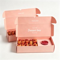 Boîte d'emballage en papier personnalisée de haute qualité pour sauce à burger, donuts, biscuits, brownies, encre de soja, vente en gros