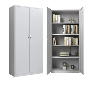 <span class=keywords><strong>Armoire</strong></span> de classement commerciale moderne en acier robuste à 2 portes, <span class=keywords><strong>ignifuge</strong></span>, gain de place, avec serrure à clé - Product Image 3