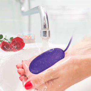 ไวเบรเตอร์สำหรับนวดช่องคลอดการสั่นสะเทือนไข่ขนาดเล็กสีม่วงอารมณ์ซักได้และควบคุมด้วยการคลิกเดียว - Product Image 3