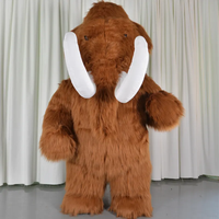 Funtoys Costume de mascotte de mammouth en peluche gonflable Fursuit Primigenius Promotion Halloween Cosplay Party