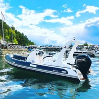 Nouveau modèle 2026, bateau pneumatique RIB 580 de 20 pieds à coque en fibre de verre, certifié CE, avec moteur hors-bord, en Hypalon/Orca/PVC, vente chaude