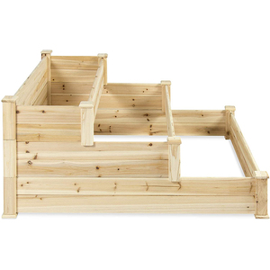 Jardinière surélevée en <span class=keywords><strong>bois</strong></span> pour extérieur, mini-bac à fleurs portable, couverture de serre, style américain, fleurs artificielles faites à la main - Product Image 3