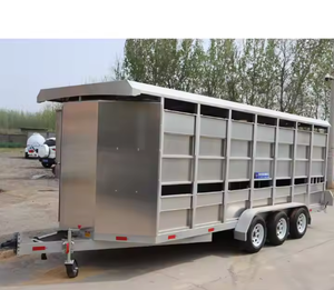 Cheval de porc 5000 kg etc. <span class=keywords><strong>Remorque</strong></span> de transport d'animaux et de bétail 3 essieux avec escalade - Product Image 3