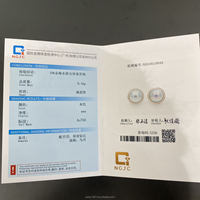 Perle naturelle Mabe de l'île Amami japonaise en or 18 carats, 14,25 mm, bleu ciel étoilé, style Princesse Diana, pour cadeau, collections de famille