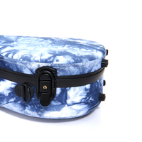 Tas Gig Ukulele Akustik Berkualitas Tinggi dari Bahan Fiberglass dengan Lapisan Beludru Biru
