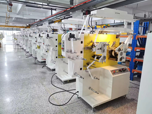 Macchina da Stampa Flessografica Automatica Jingda 4+2 Colori per Etichette di Lavaggio su Abbigliamento <span class=keywords><strong>in</strong></span> Nylon Taffetà - Product Image 6