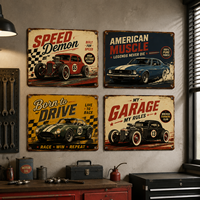 Plaque Métallique Rétro Hot Wheels – Concessionnaire Autorisé – Décoration pour Magasin de Voitures Classiques – Impression 20x30cm pour Garage, Cave à Hommes, Art Mural