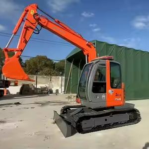Matériel de machines de construction Hitachi Zaxis 75 Mini pelleteuse d'occasion japonaise Hitachi Zx75us d'occasion de 7.5 tonnes à vendre - Product Image 1