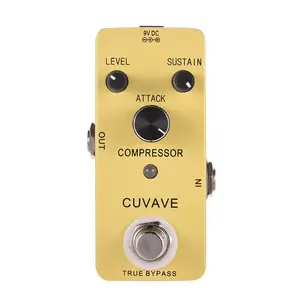 CUVAVE Máy Nén Cổ Điển Nén Guitar Hiệu Ứng Bàn Đạp Vỏ Hợp Kim Kẽm True Bypass