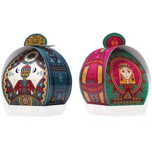 Moon Eid Mubarak White Candy Boxes with Golden Ribbon Paper Bags Gift Box Packaging for Islam Ramadan Festival Supplies