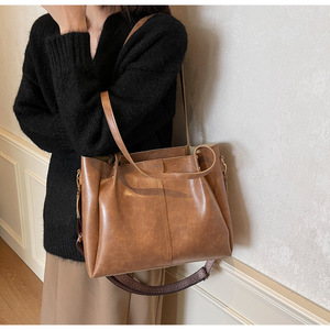 Tas Tote Wanita Kapasitas Besar, Tas Kerja Wanita Kantoran, <span class=keywords><strong>4</strong></span> Warna, Tas Hobo untuk Wanita - Product Image 4