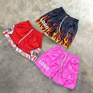 Shorts de basket-ball en mesh style mode OEM, unisexe, respirant, 100% polyester, imprimé par transfert thermique, shorts en mesh vierges - Product Image 3