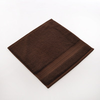 Custom Logo Beige Brown Cotton Square Towel 13.4*13.4 Inch Multi Color Small Facial Kerchief for Beauty Salon Hair Spa Hotel