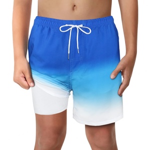 Shorts de Baño Personalizados con Degradado para Hombre, Secado Rápido, Doble Capa, Estilo de Una Pieza con Estampado Animal, Talla Adulto - Product Image 1