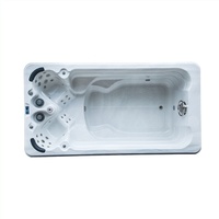OEM Large Swim Spa Cover Schwimmbäder 4 Meter Swimspa mit LED-Wasserfall