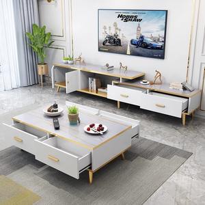 Nordique Simple moderne lumière luxe rétractable Table basse meuble <span class=keywords><strong>TV</strong></span> économique meubles en bois pour <span class=keywords><strong>petit</strong></span> appartement vivant - Product Image 3