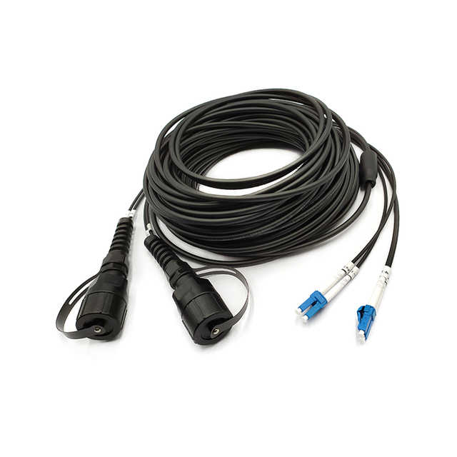 ODVA-DLC Armored Fiber Optical CPRI Patch Cord Multi-cores Pre-connecteried Waterproof IP67 Outdoor Drop Cable for FTTA/RRU/BBU